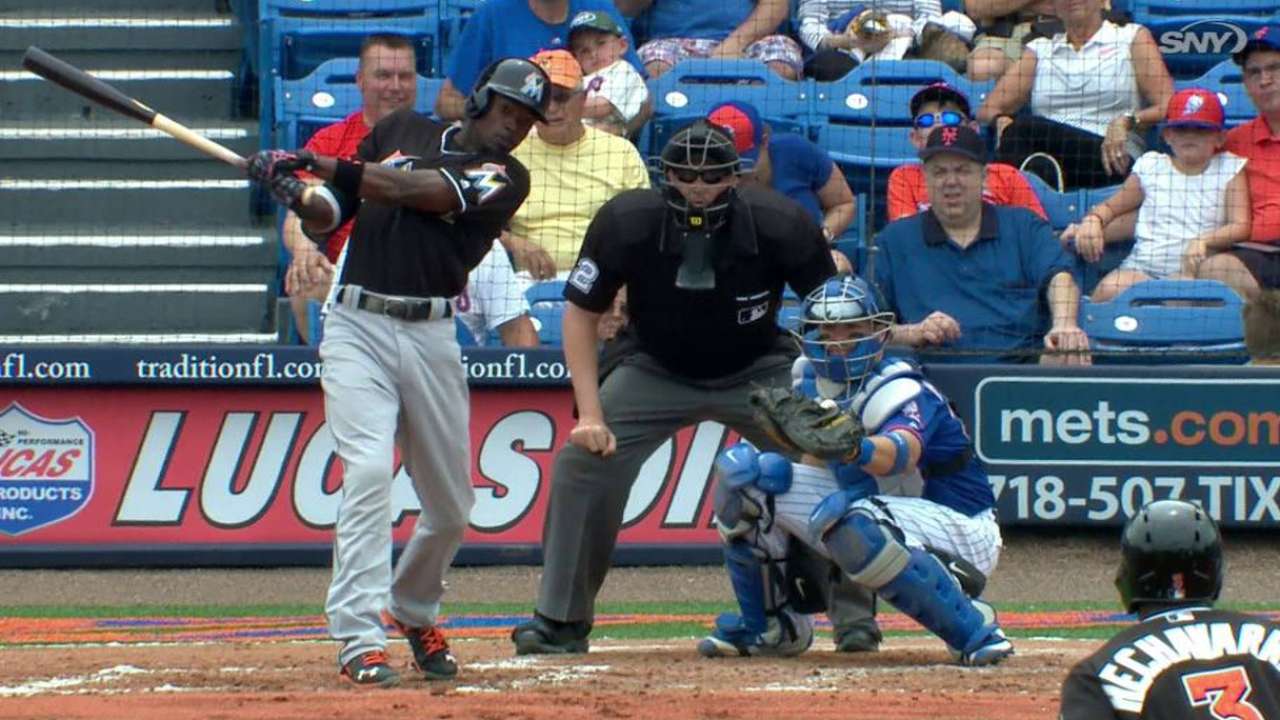 Dee's RBI 1B holds up as Marlins 2-hit Mets