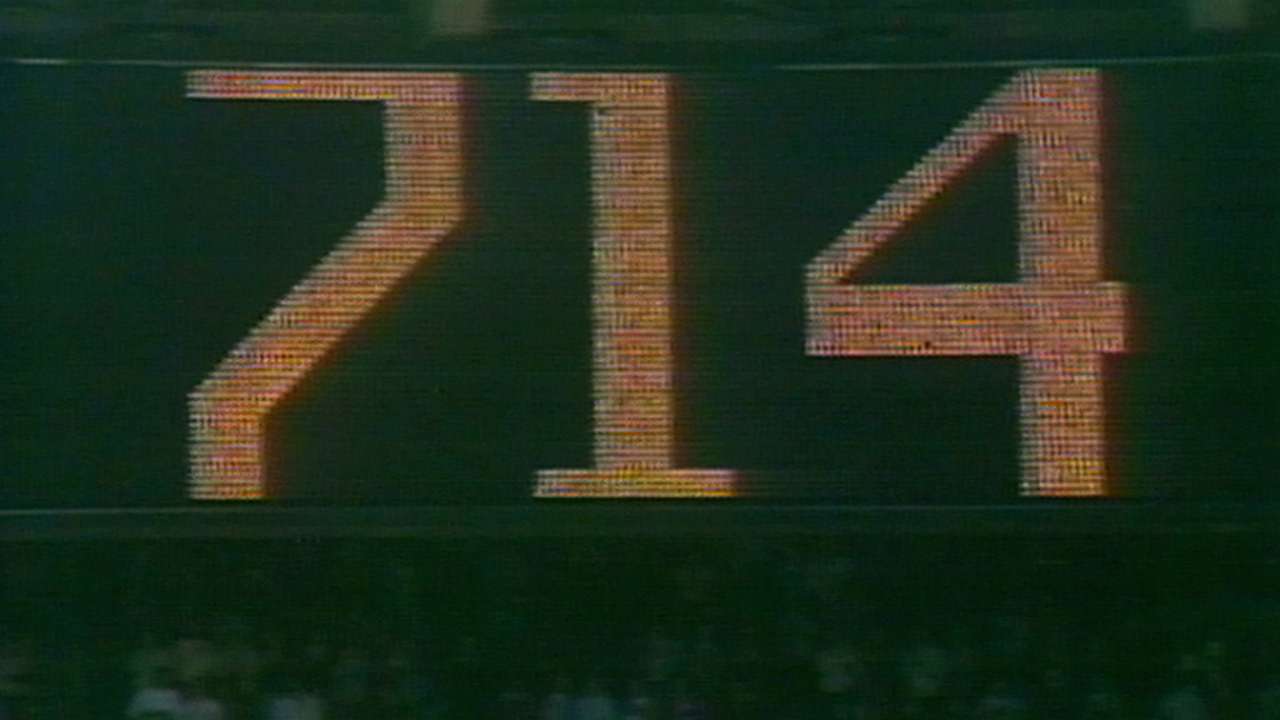 Aaron ties Ruth on Opening Day