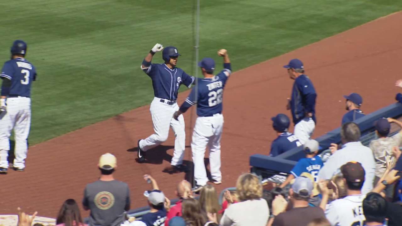 Jay hits two of Padres' four homers vs. Dodgers