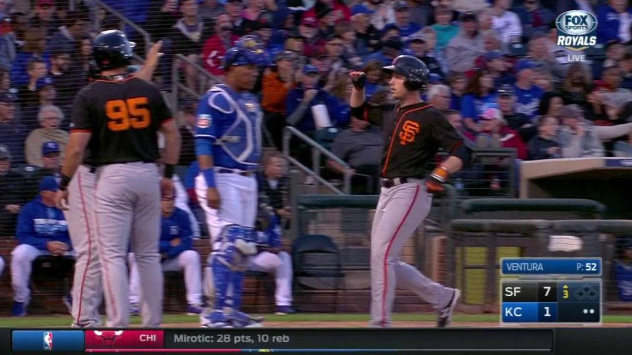 Slater's three-run blast
