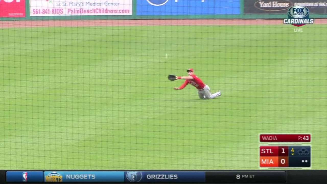 Hazelbaker's diving catch