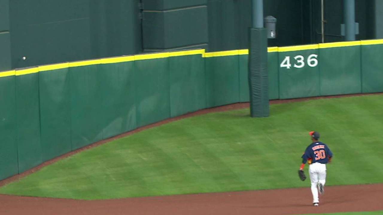 Lucroy's ground-rule double