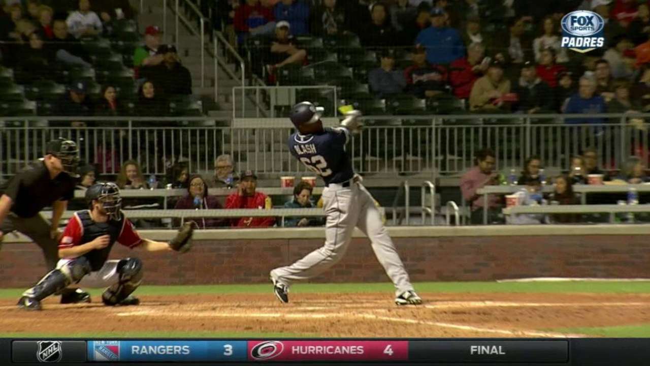 Blash shows patience in big league debut