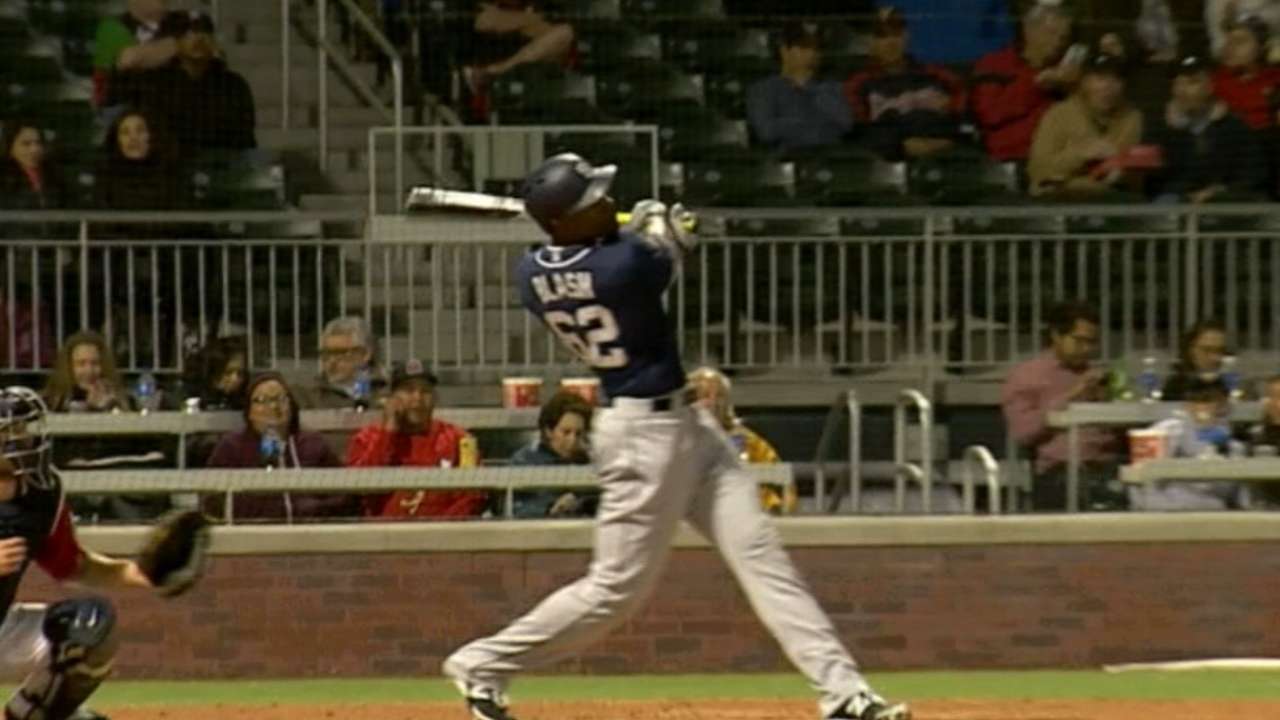 Blash's 2 HRs lead Padres' punch parade