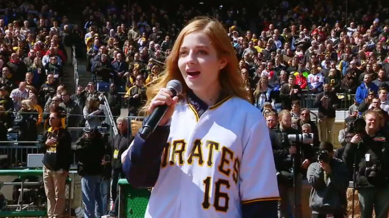Jackie Evancho sings anthem