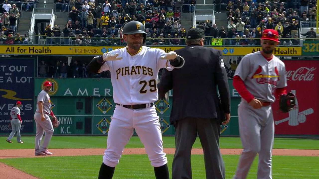 Cervelli's triple to left-center