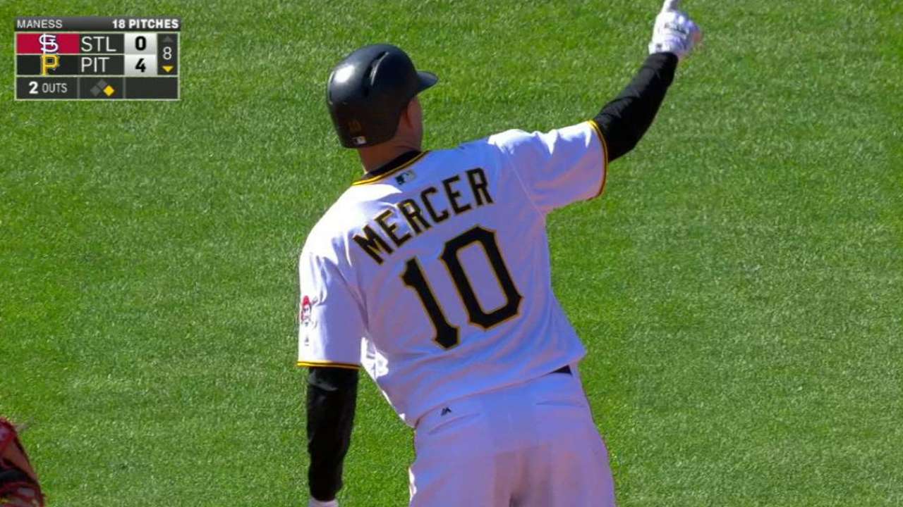 Mercer's two-out RBI double