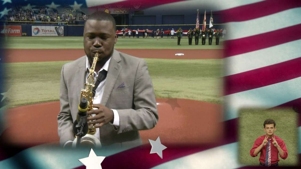 BK Jackson performs anthem