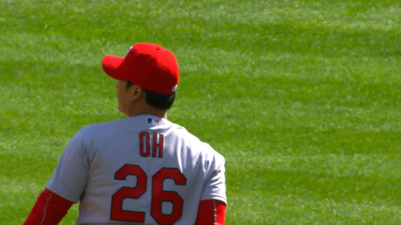 Oh pleased with Major League debut