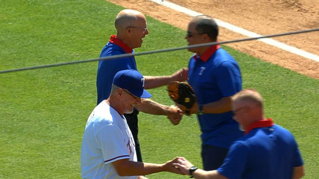 Grieve, Jones toss first pitches