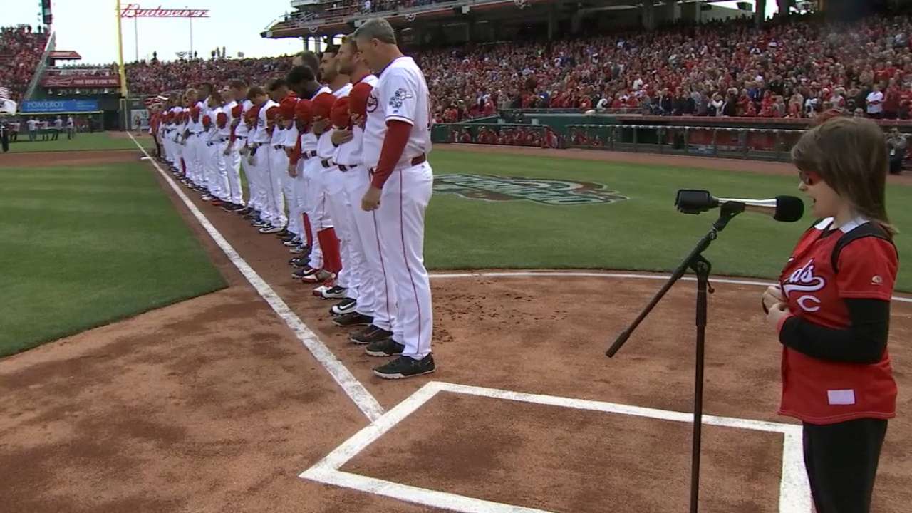 VanHoose sings national anthem