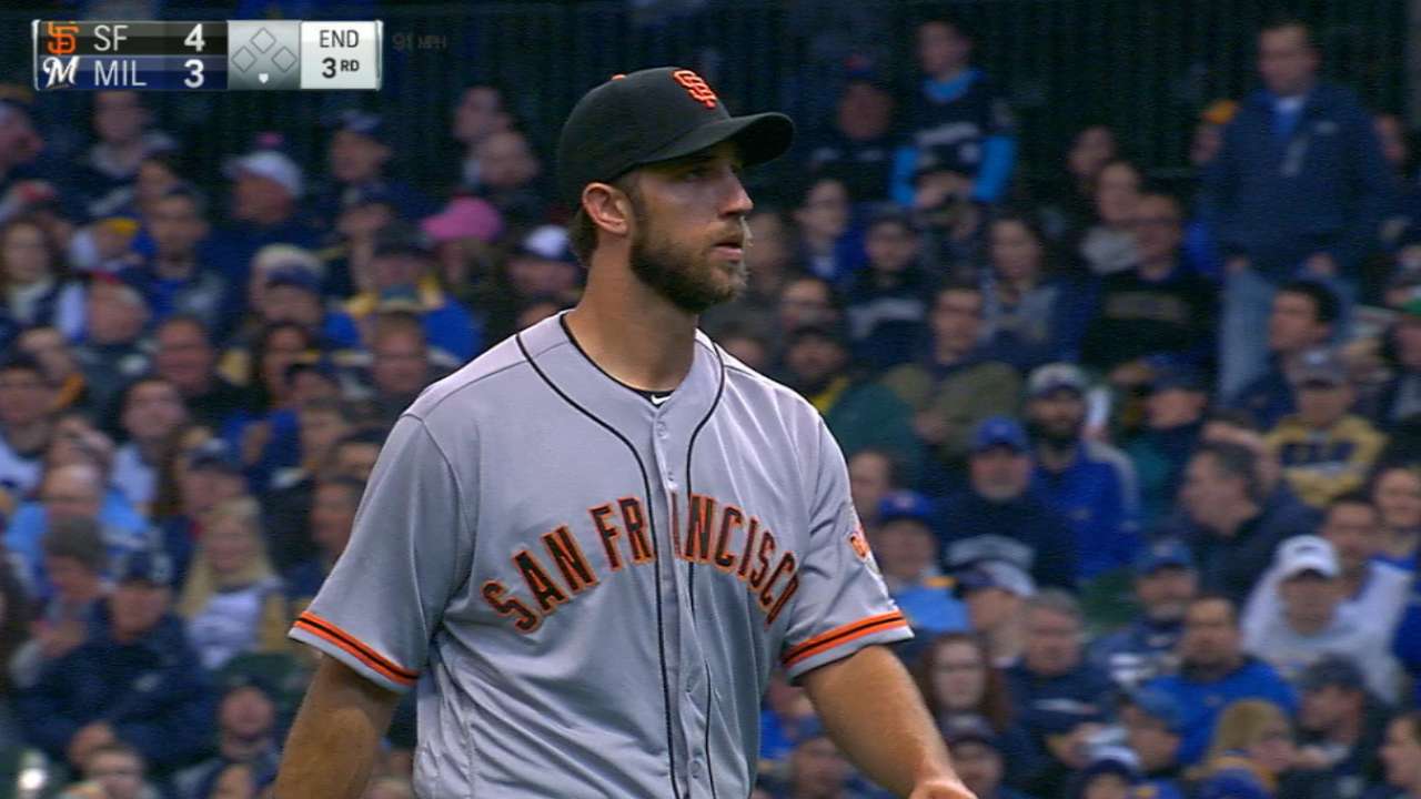 Bumgarner fans six