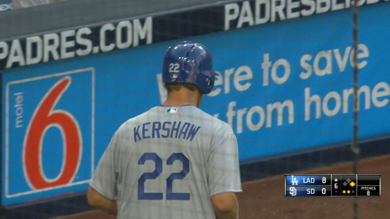 Dodgers score five runs in 6th
