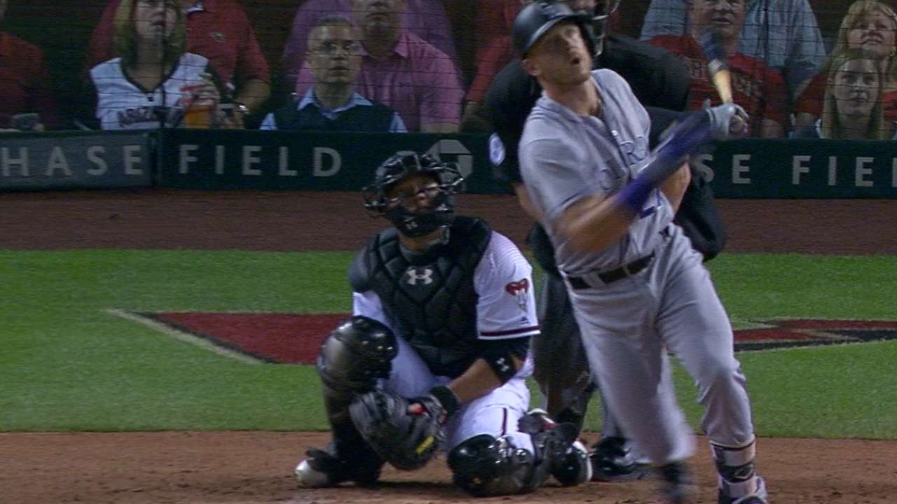 Story's two-home run debut