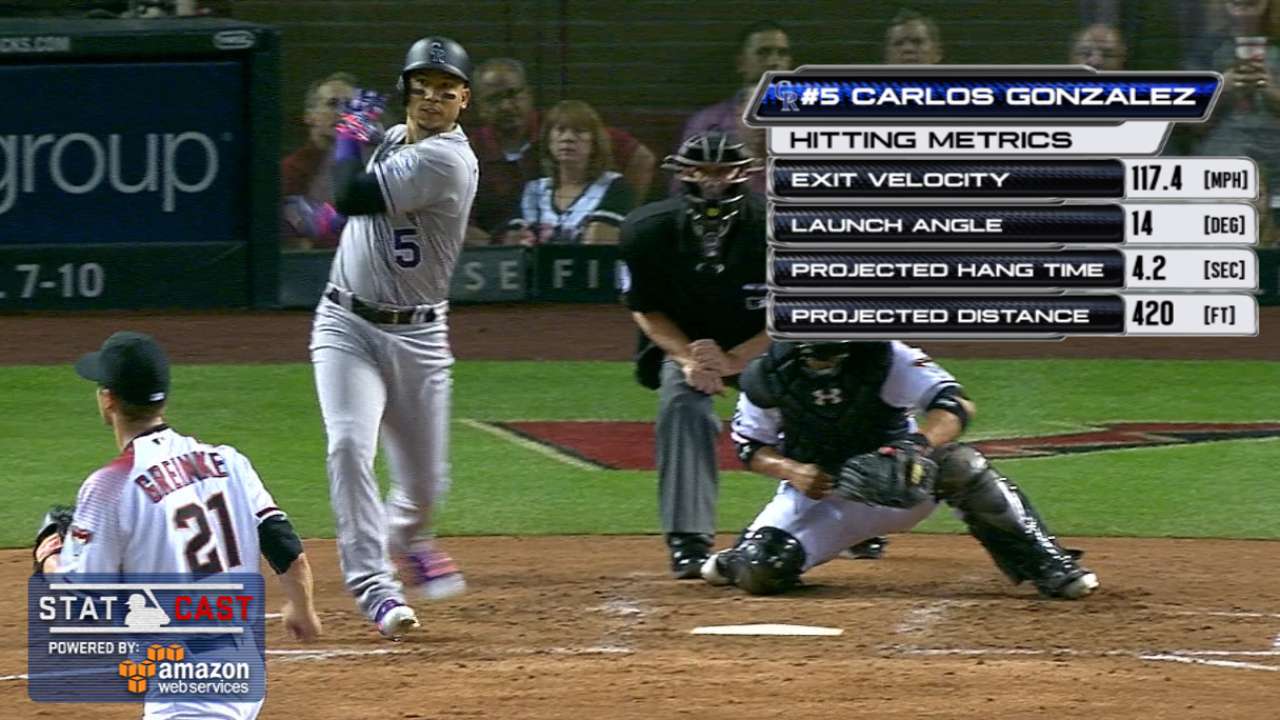 Statcast: CarGo's laser homer