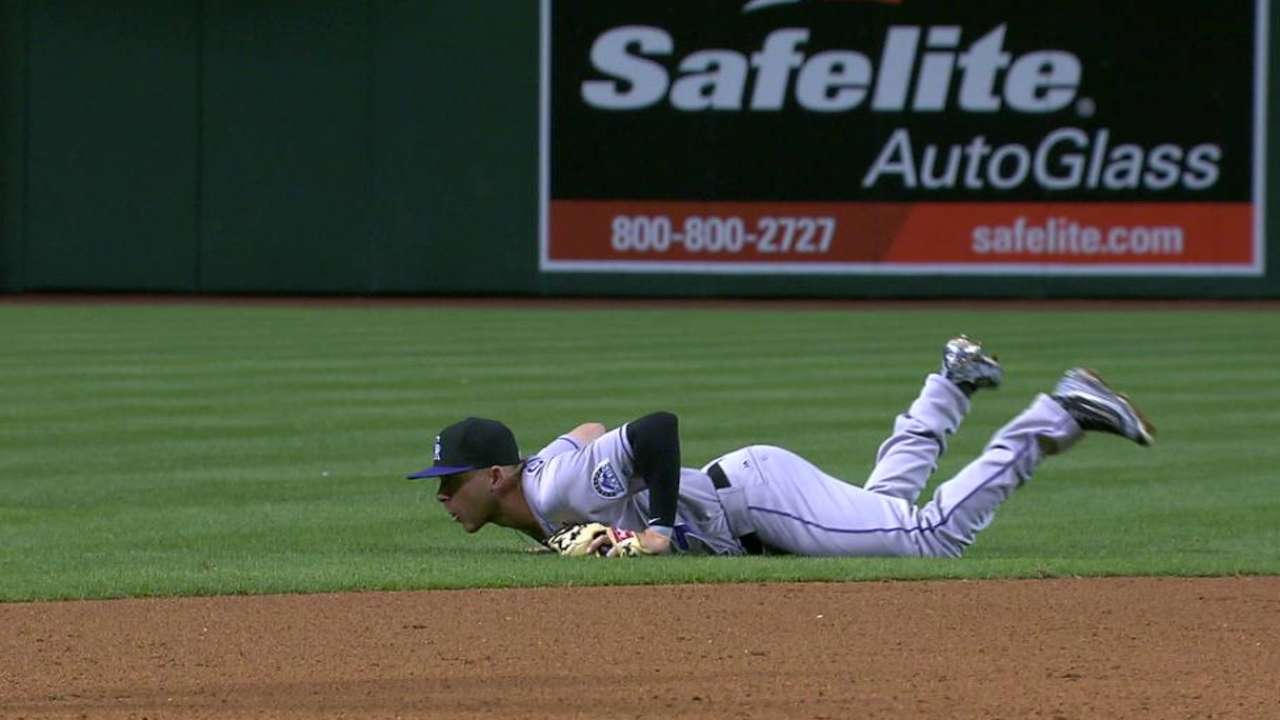 Story's diving catch