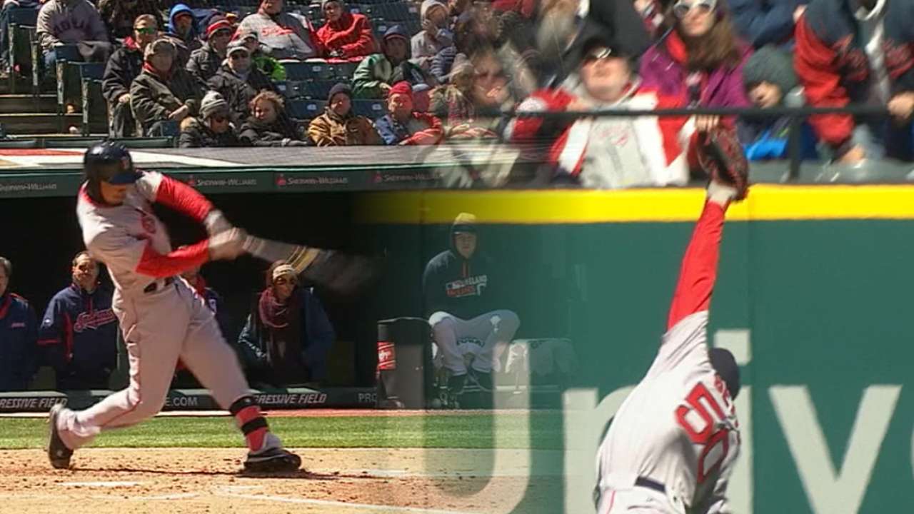 Mookie dazzles in opener with catch, long HR