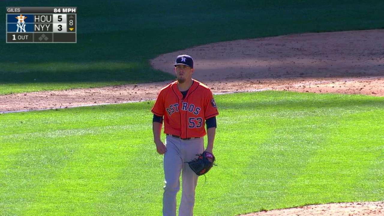 Giles' first K with Astros