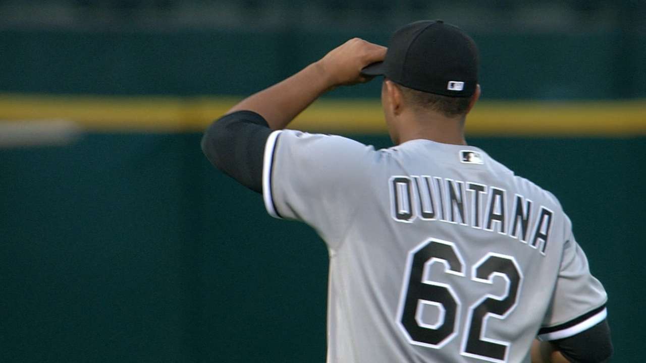 Quintana strikes out seven