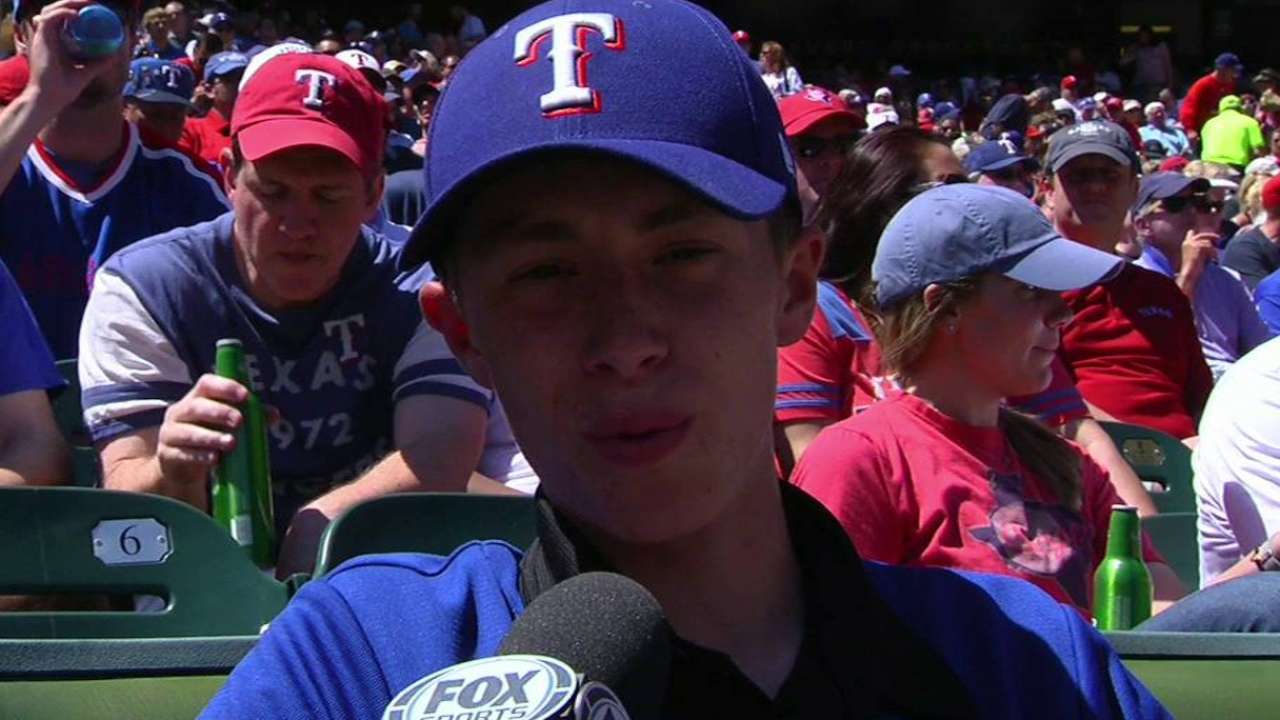 Brandon Jones on Rangers car