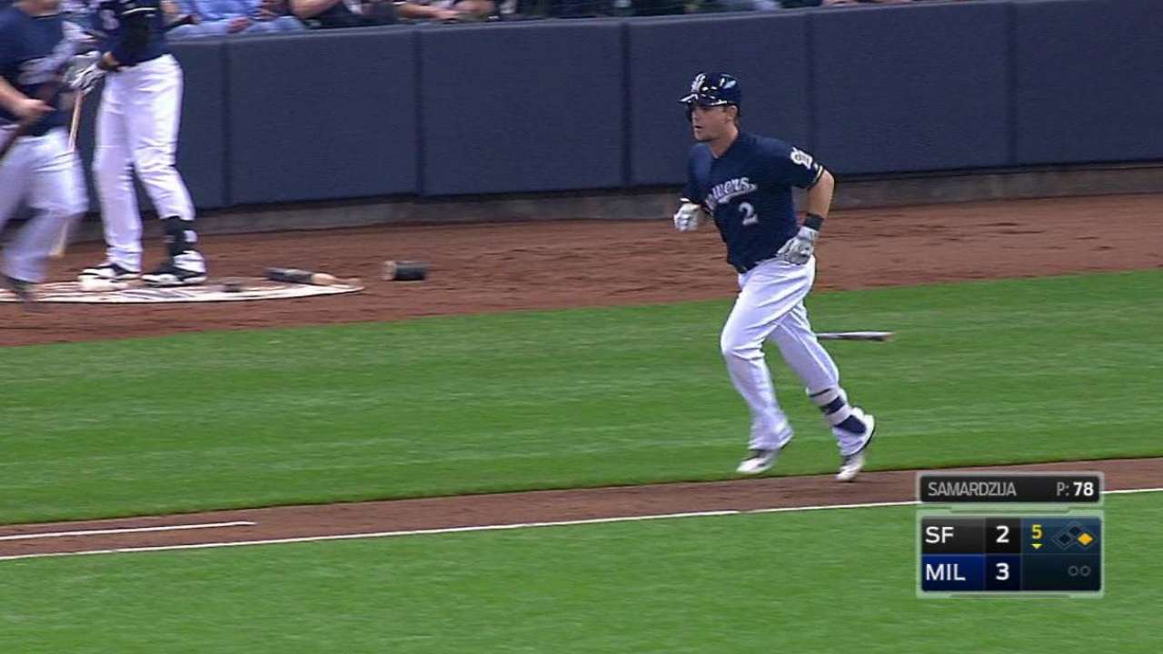 Gennett impressing with patience at plate