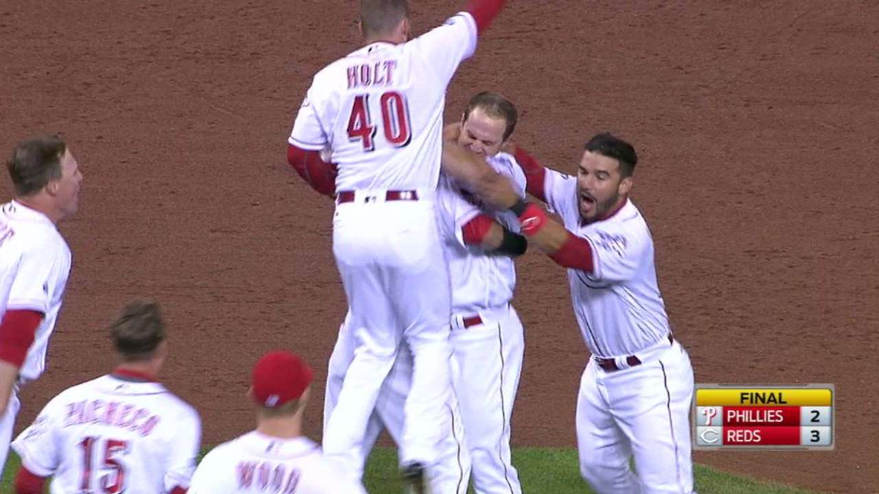 Schebler's walk-off double