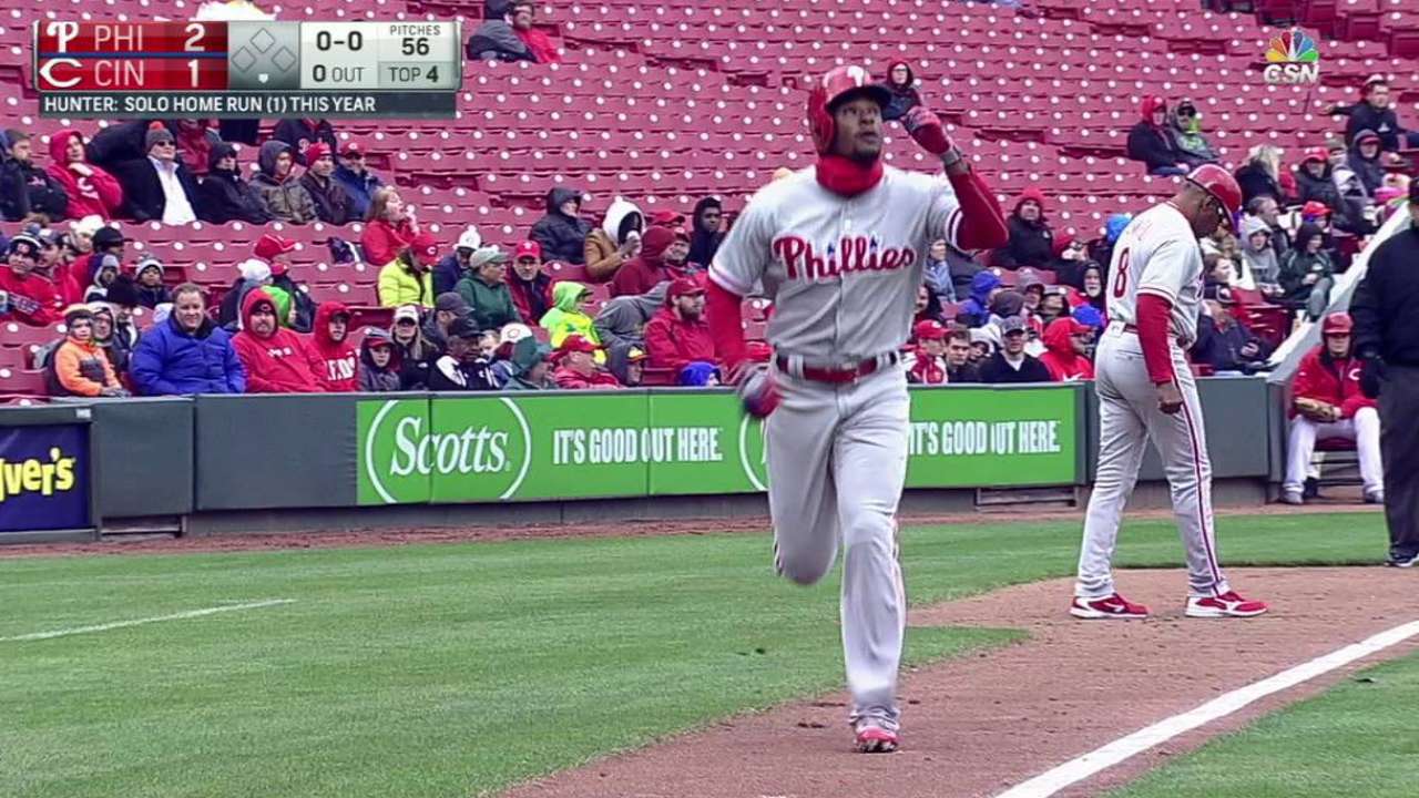 Phillies option Hunter to Triple-A, call up Lough