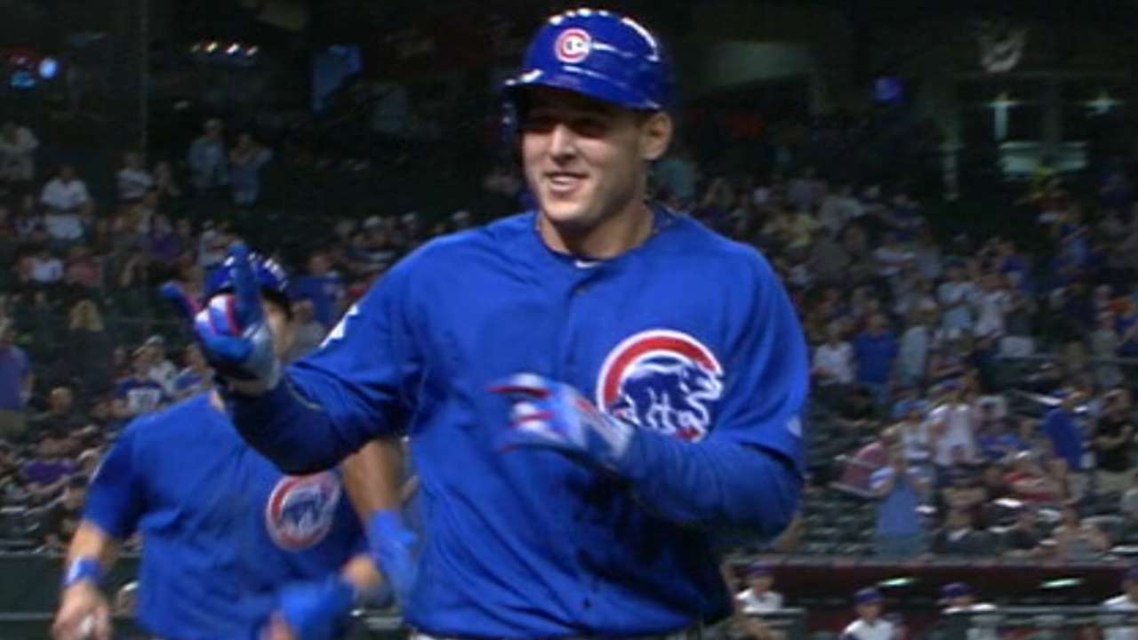 Rizzo knocks in 6, but Cubs lose Schwarber