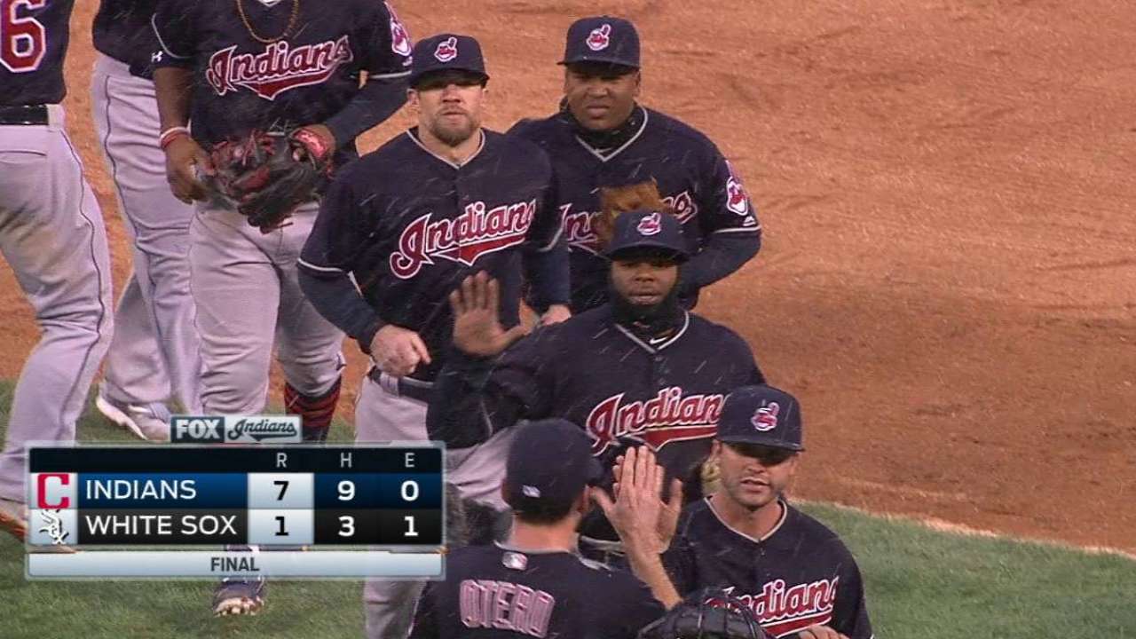Tribe strikes early, spoils White Sox home opener