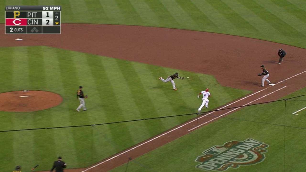 Harrison's glove flip