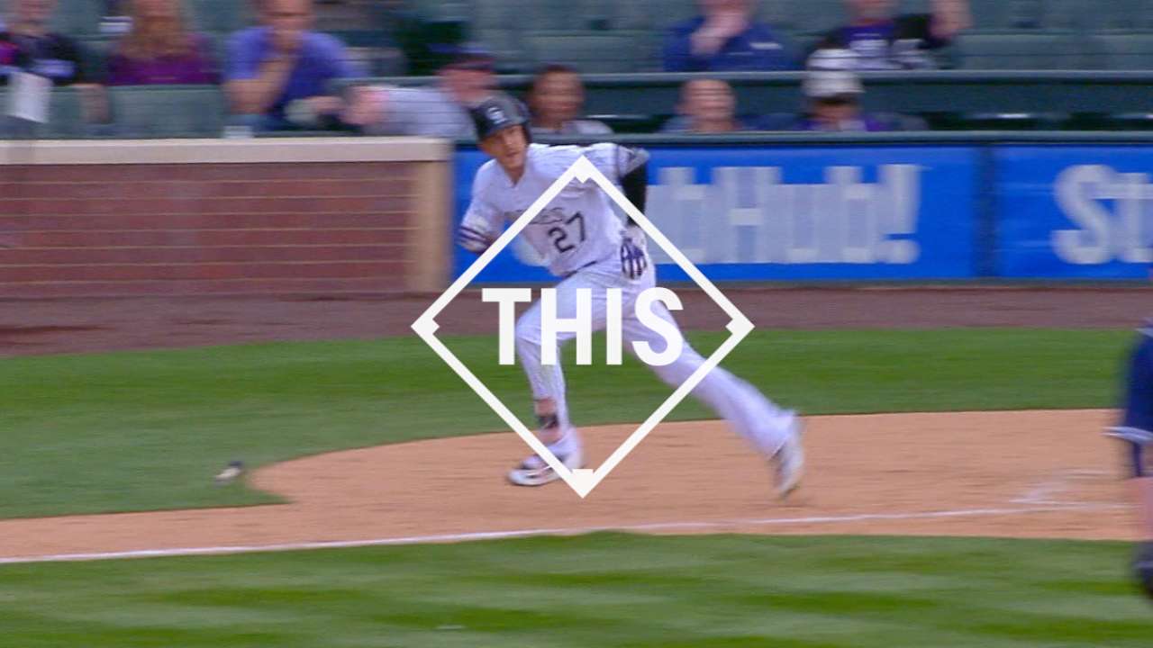 Story's homer streak ends in loss to Padres