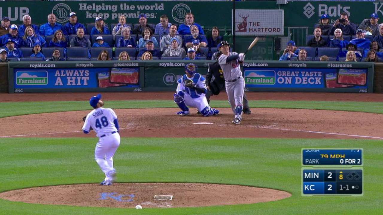 Park's first career homer
