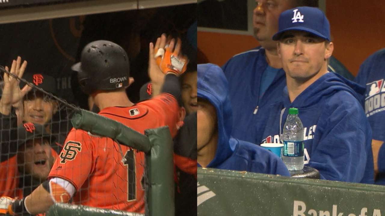 Brown's first homer a curtain-call moment