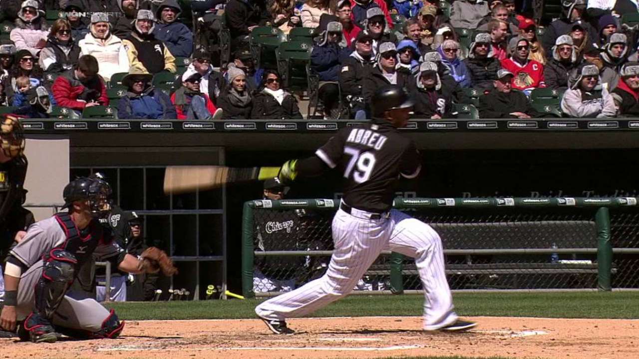 Abreu's solo shot to left-center
