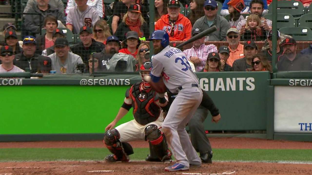 Back tightness forces Van Slyke to exit game