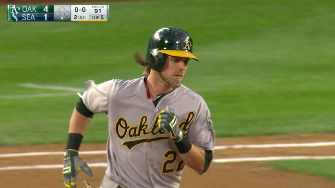 Reddick homers, Hill K's 10 to handle Seattle