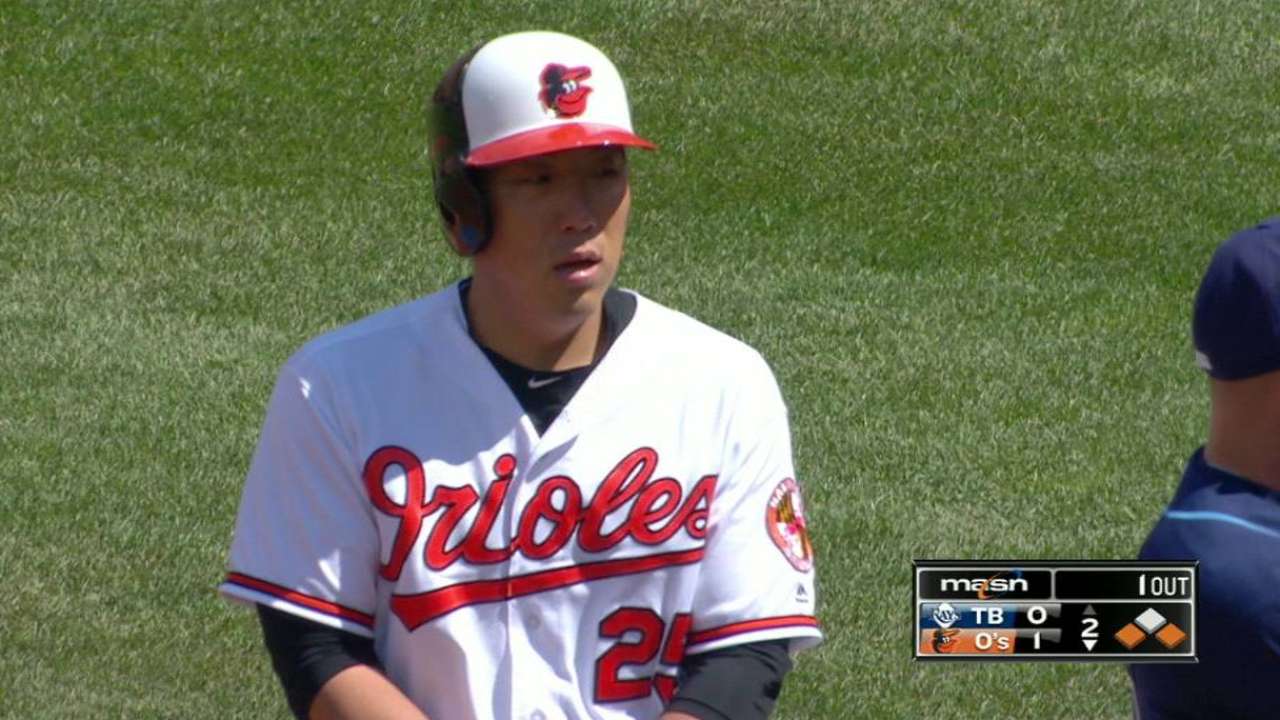 Kim's first career hit