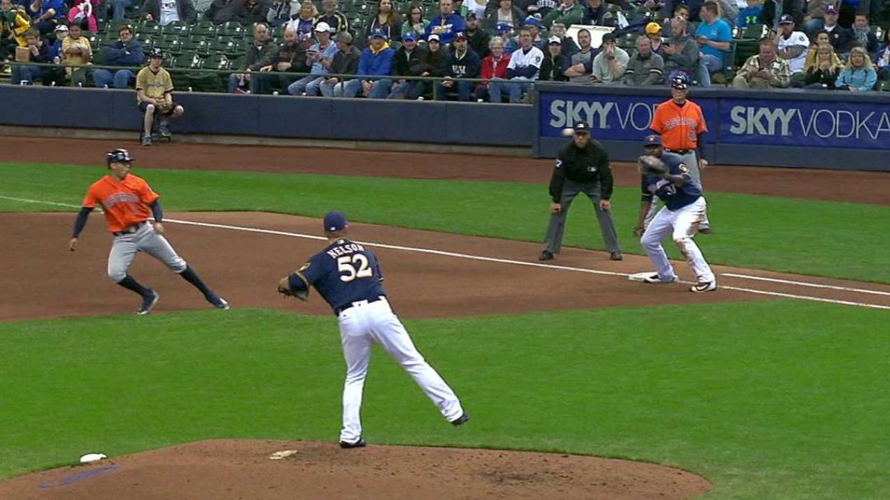 Nelson picks off Correa