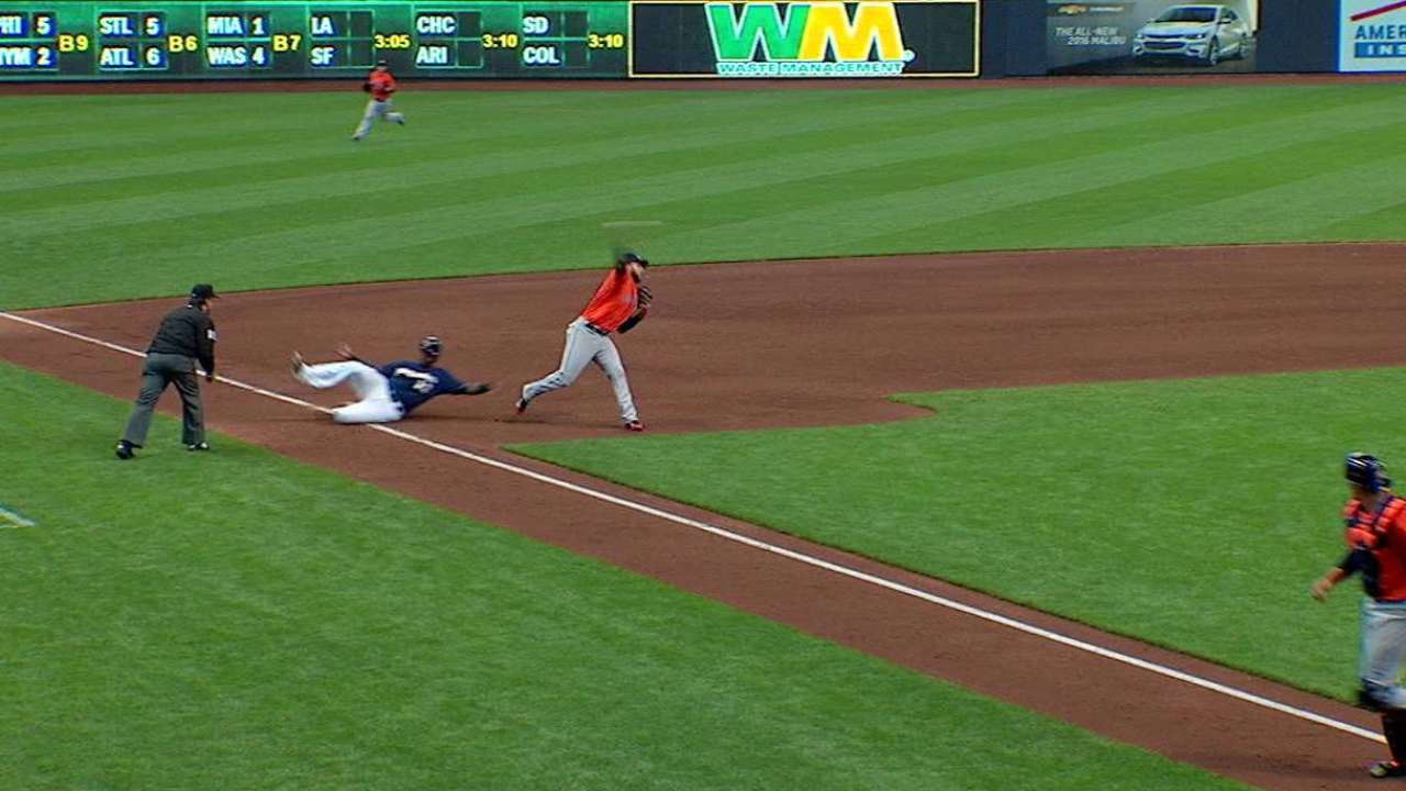 Castro starts double play