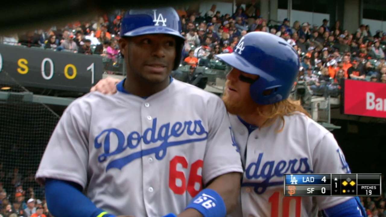 Dodgers' five-run 1st inning