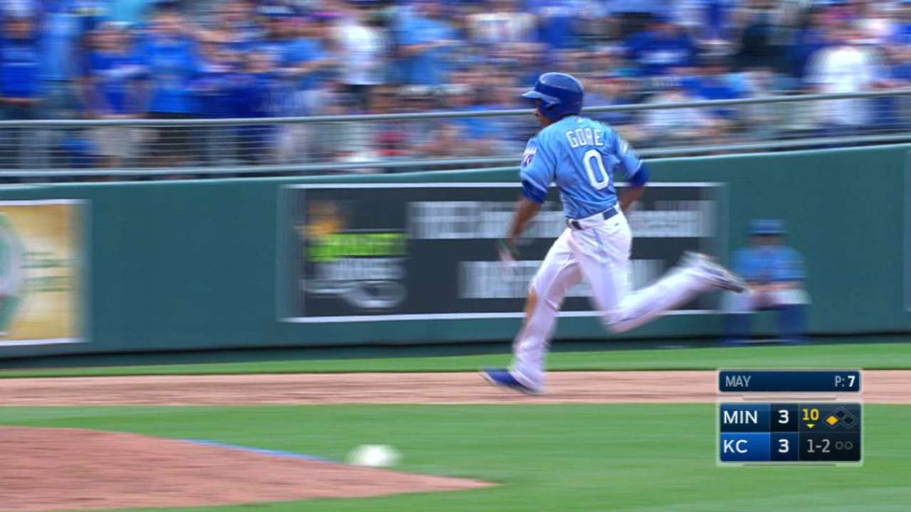 Gore advances to third on error