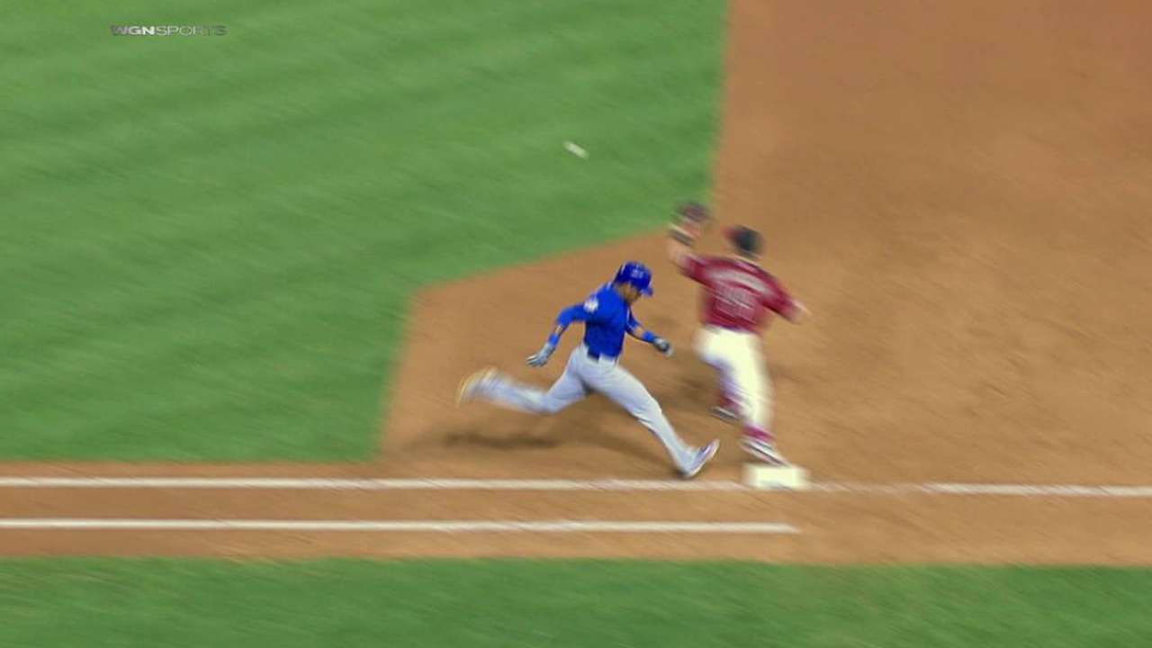 Russell avoids double play