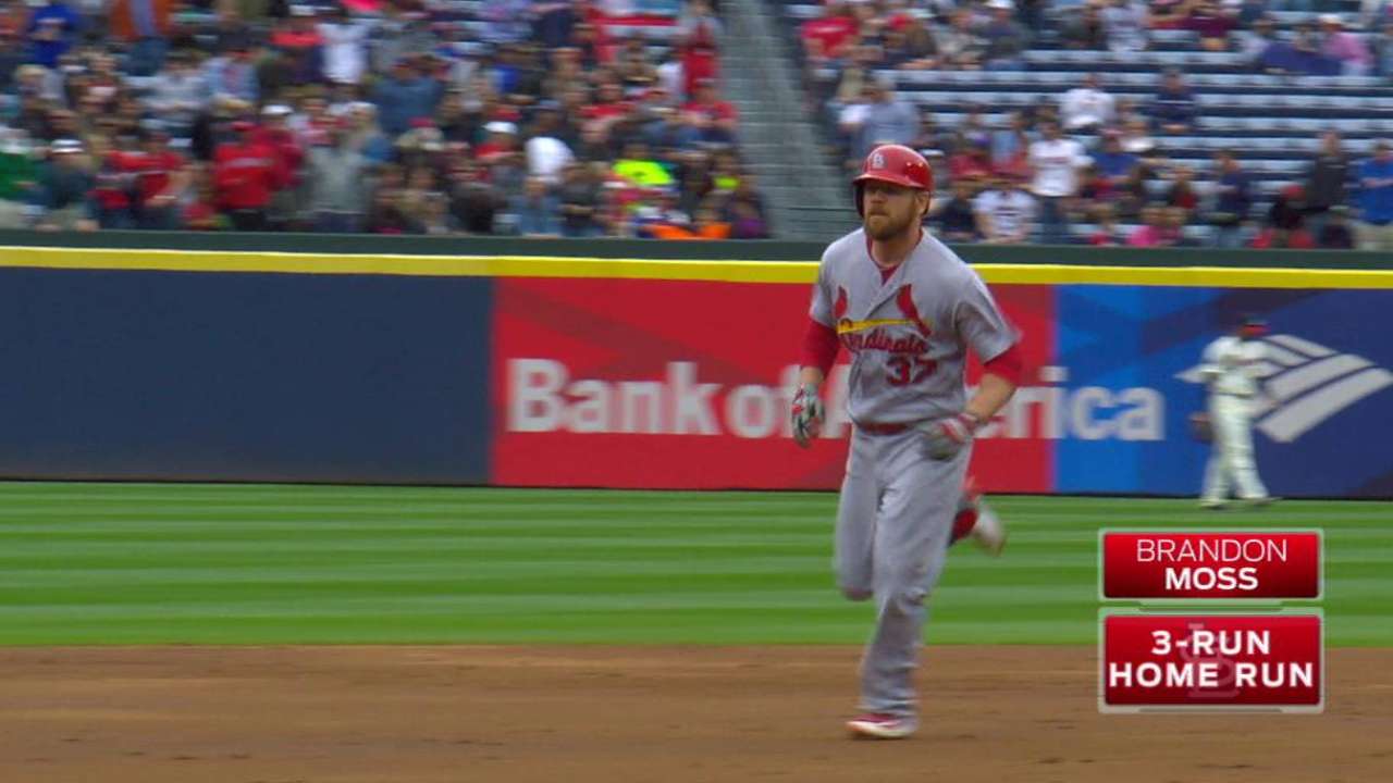 Moss' three-run shot