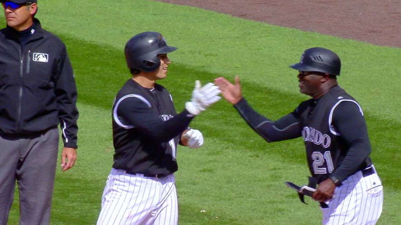 Wolters' first MLB hit