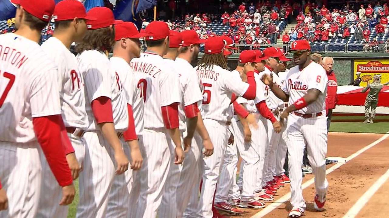 Phils pull out all the stops for home opener
