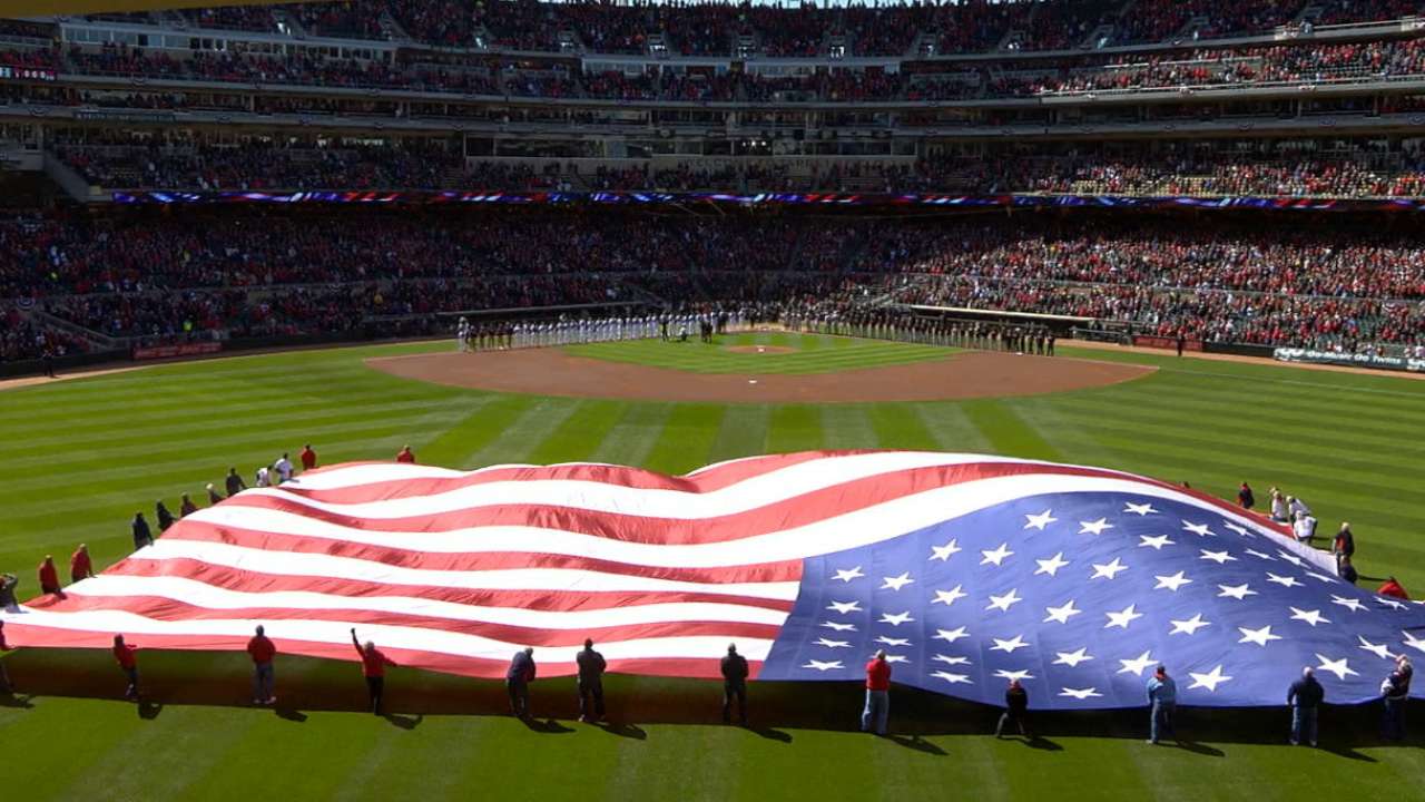 Smith performs the anthem
