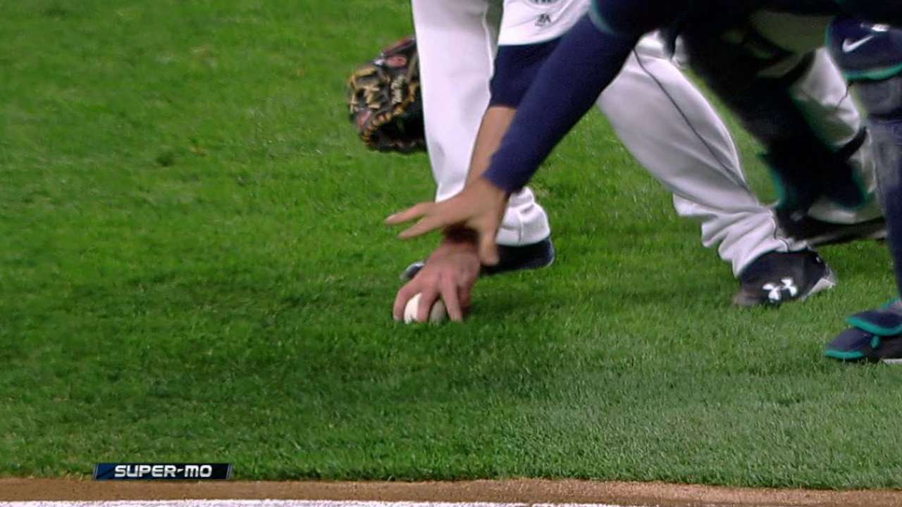 Miley hurt on bunt single