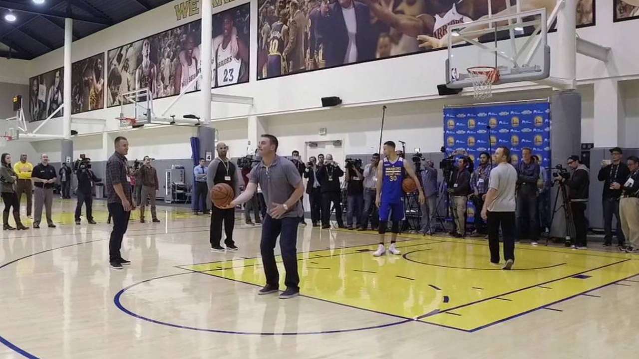 Angels attend Warriors' practice