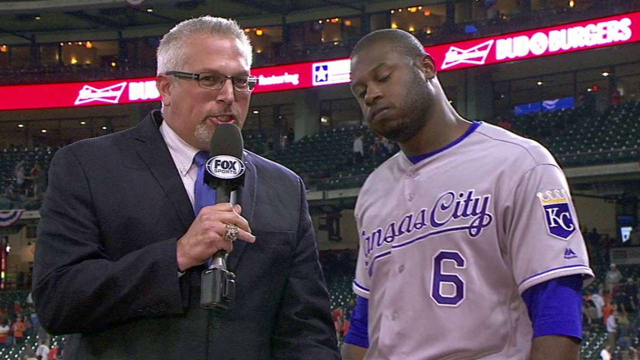 Cain on his three-run shot