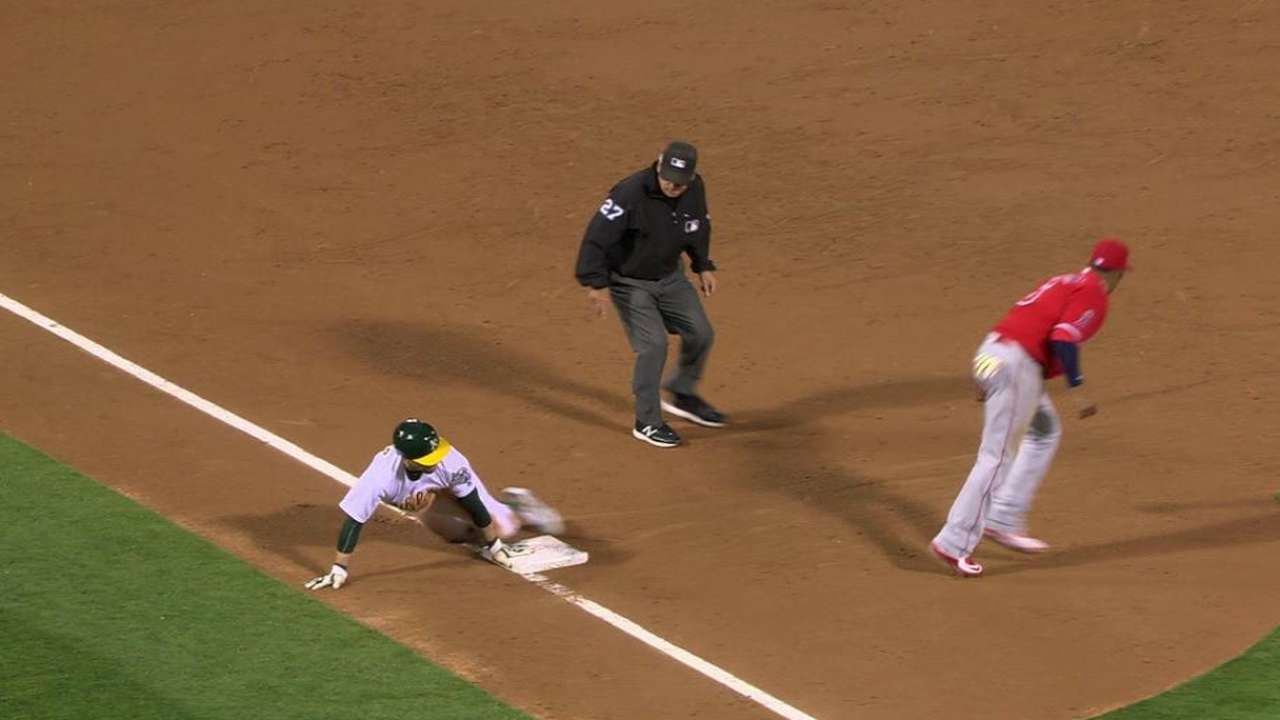 Burns swipes third